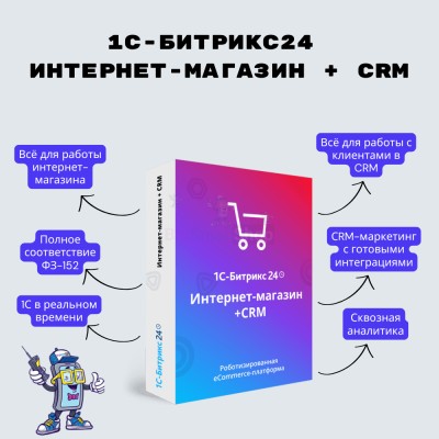 Программа для ЭВМ "1С-Битрикс24". Лицензия Интернет-магазин + CRM (12 мес.) - купить в Карадулях